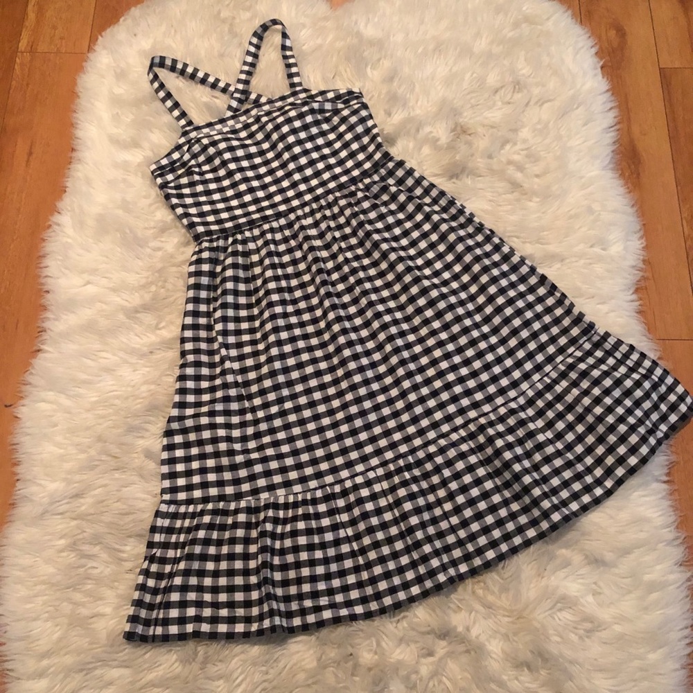 Black and white gingham dress from LOFT outlet